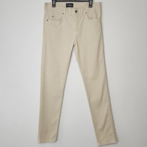 J.Lindeberg Jay Jeans Mens 33x34 Beige Slim Fit Stretch Denim Casual Pants